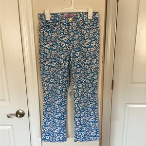 Floral Blue and White Women's Jeans